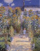 Claude Monet Monet-s Garden at Vetheuil oil painting on canvas